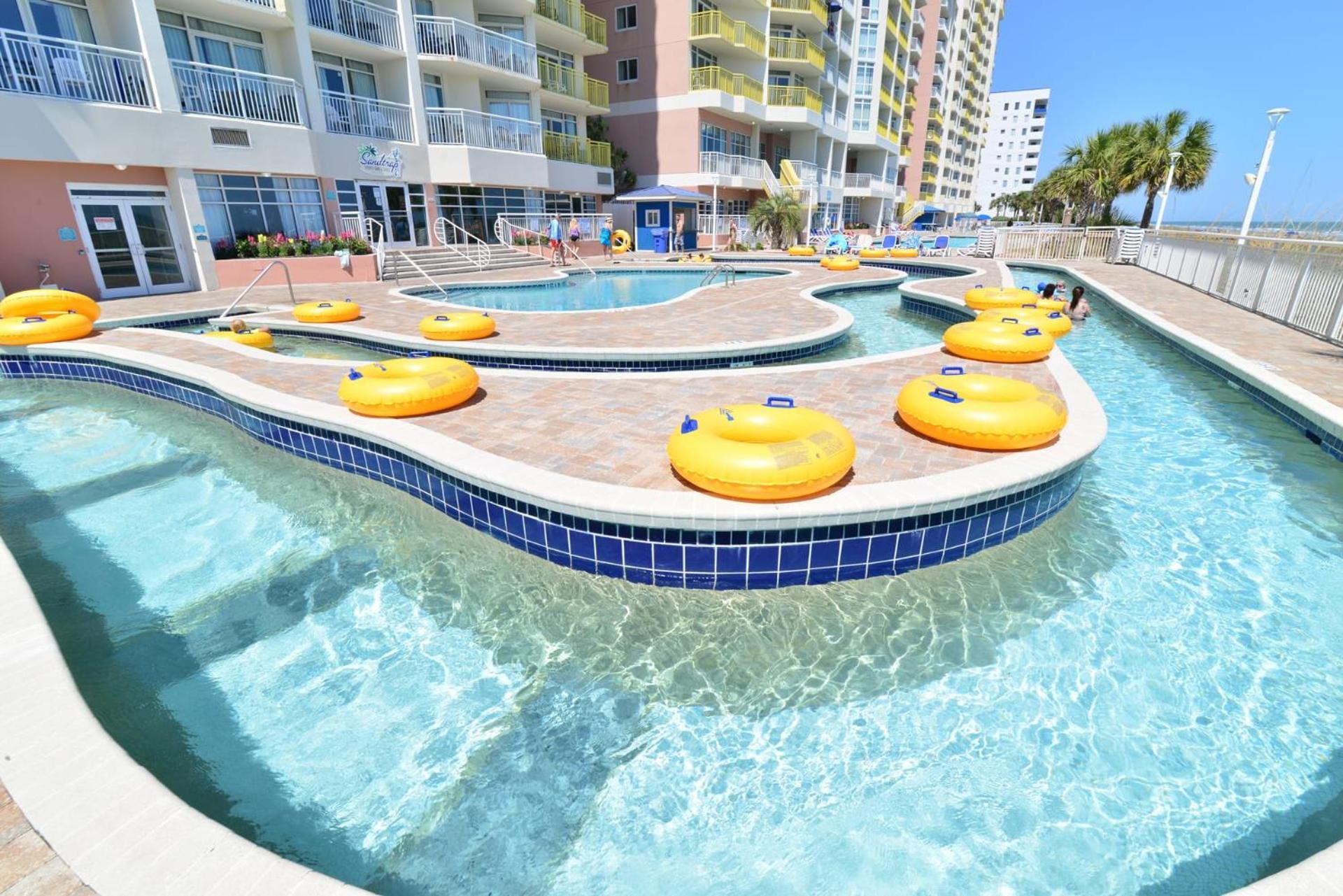 מירטל ביץ' Oceanfront Top Location Modern Resort Lazy River Huge Pool Oasis מראה חיצוני תמונה