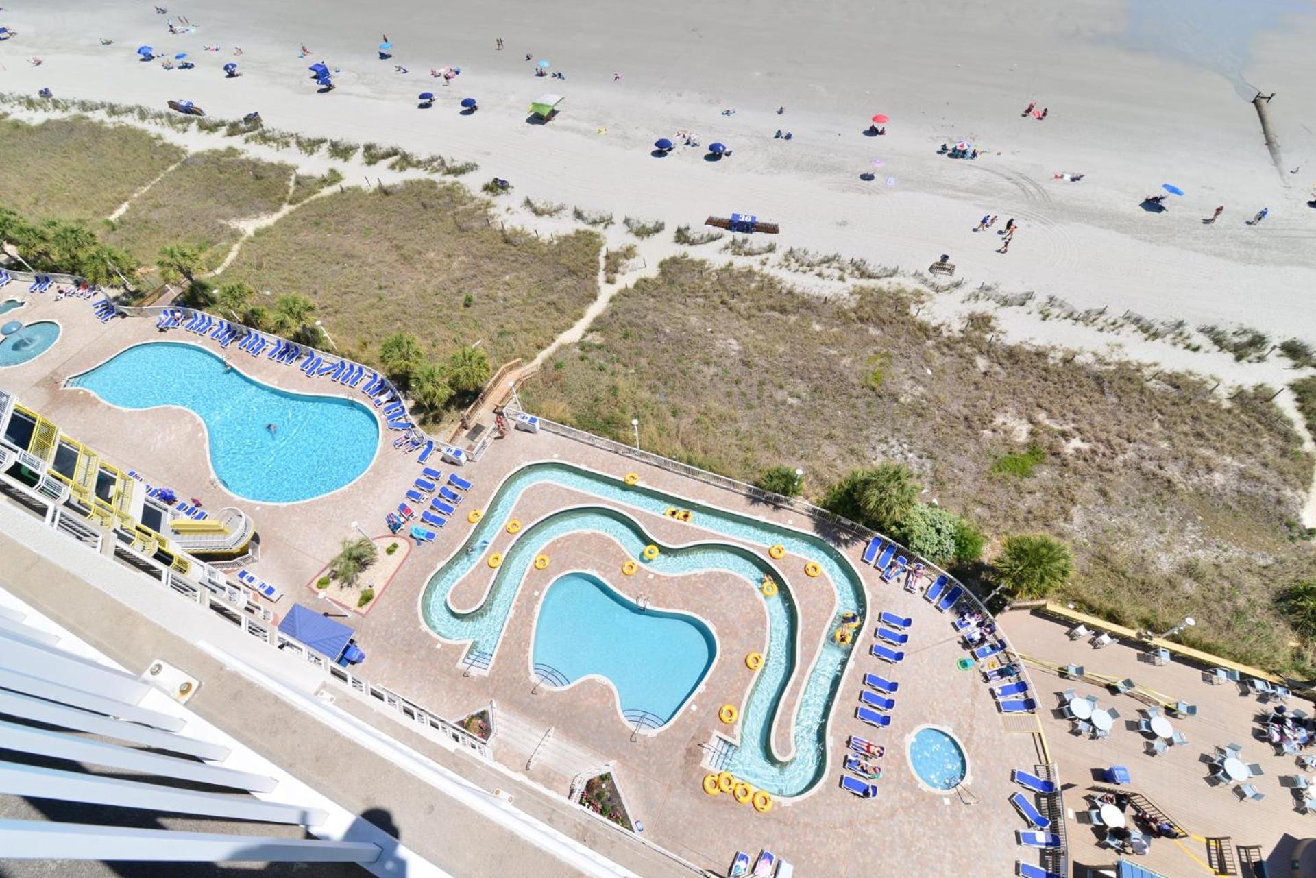 מירטל ביץ' Oceanfront Top Location Modern Resort Lazy River Huge Pool Oasis מראה חיצוני תמונה